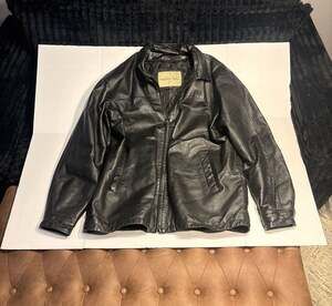 Autumn Trails black leather jacket